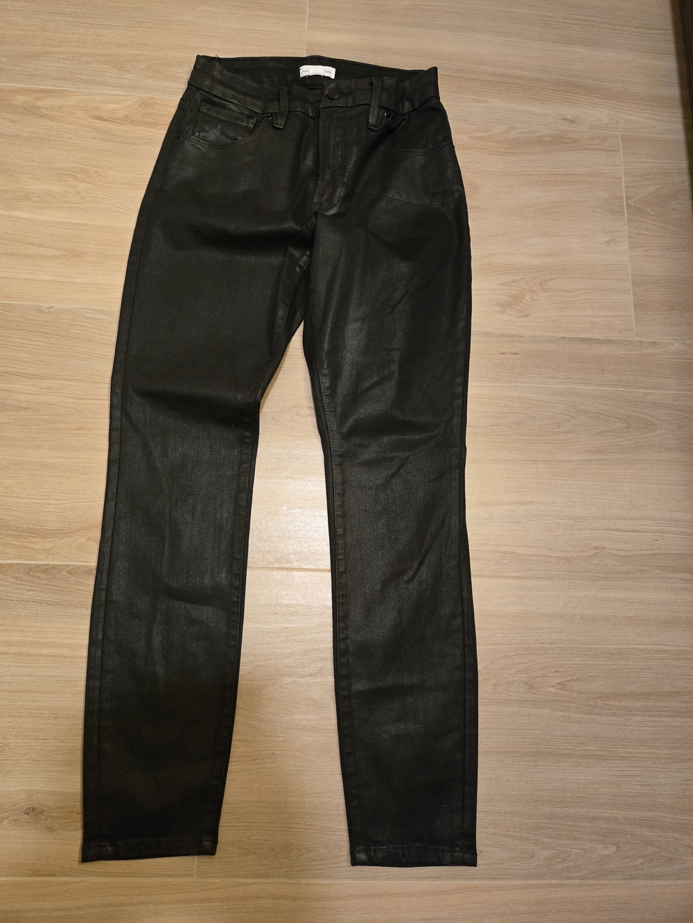 Good American High-Shine Coated Black Skinny Jeans